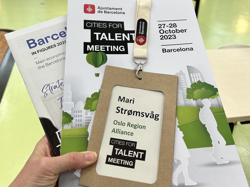 Bilde av navnelapp til Cities for Talent møte