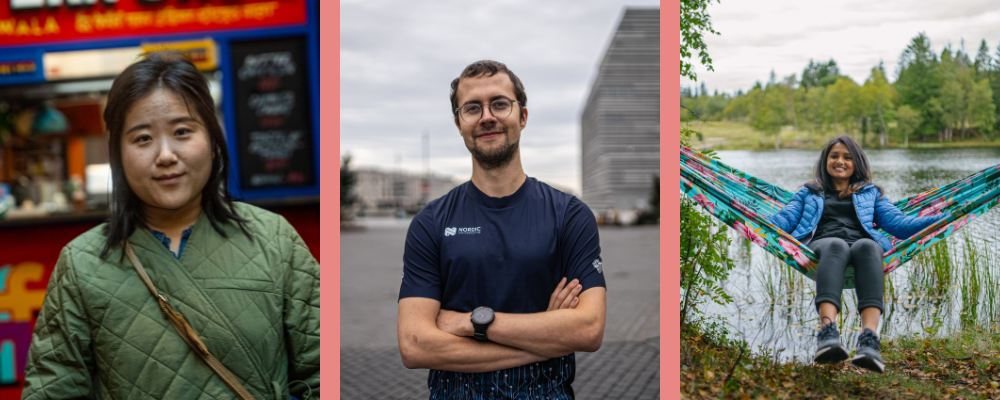 Bilde av tre personer som var ambassadører for kampanje